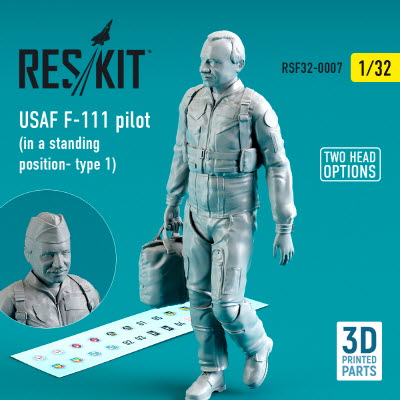 RSF32-0007 1/32 USAF F-111 pilot (in a standing position- type 1) (3D Printing) (1/32)
