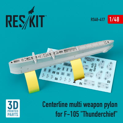 [사전 예약] RS48-0417 1/48 Centerline multi weapon pylon for F-105 "Thunderchief" (3D Printing) (1/48)
