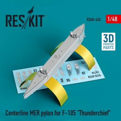 RS48-0426 1/48 Centerline MER pylon for F-105 "Thunderchief" (3D Printing) (1/48)
