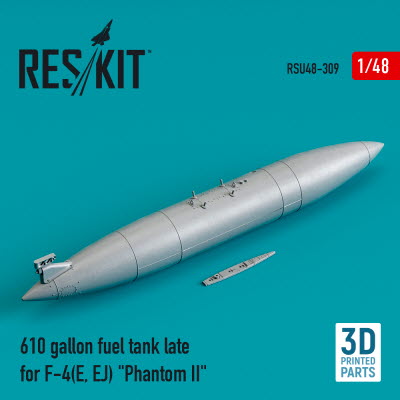 RSU48-0309 1/48 610 gallon fuel tank late for F-4(E, EJ) \"Phantom II\" (3D printing) (1/48)