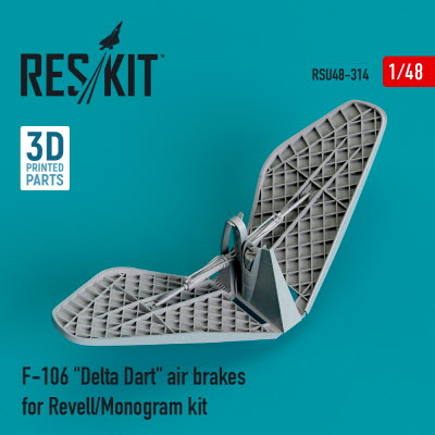 [사전 예약] RSU48-0314 1/48 F-106 "Delta Dart" air brakes for Revell/Monogram kit (3D Printing) (1/48)