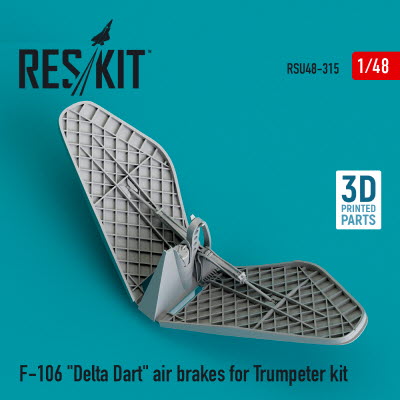 [사전 예약] RSU48-0315 1/48 F-106 "Delta Dart" air brakes for Trumpeter kit (3D printing) (1/48)
