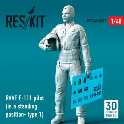 [사전 예약] RSF48-0007 1/48 RAAF F-111 pilot (in a standing position- type 1) (3D Printing) (1/48)