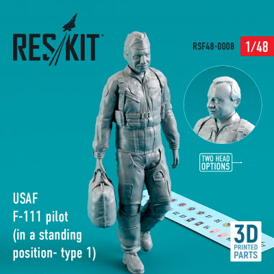 RSF48-0008 1/48 USAF F-111 pilot (in a standing position- type 1) (3D Printing) (1/48)