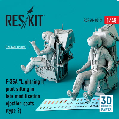 RSF48-0013 1/48 F-35A "Lightning II" pilot sitting in late modification ejection seats (type 2) (3D