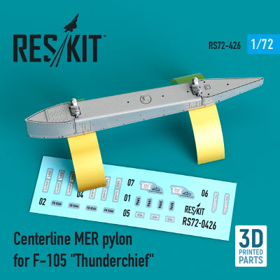 [사전 예약] RS72-0426 1/72 Centerline MER pylon for F-105 \"Thunderchief\" (3D Printing) (1/72)