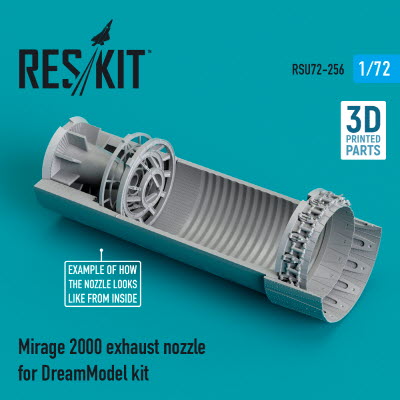 [사전 예약] RSU72-0256 1/72 Mirage 2000 exhaust nozzle for DreamModel kit (3D printing) (1/72)