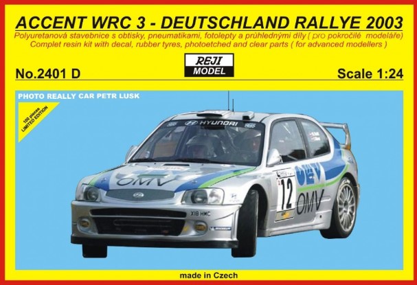 REJ2401D Kit – Hyundai Accent WRC EVO 3 Rallye Deutschland 2003 #12 - LIMITED EDITION 1/24