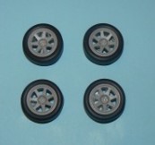 REJSP951 Wheels + tyres ( tarmac ) – Tecno Magnesio / 4 pcs / for Subaru Legacy / BMW M3 1/24