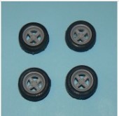 REJSP952 Wheels + tyres ( tarmac ) – Enkei / 4 pcs / for Nissan 240RS 1/24