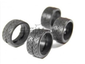 REJSP996 Rubber tyres – Michelin 18´´- 4 pieces 1/24