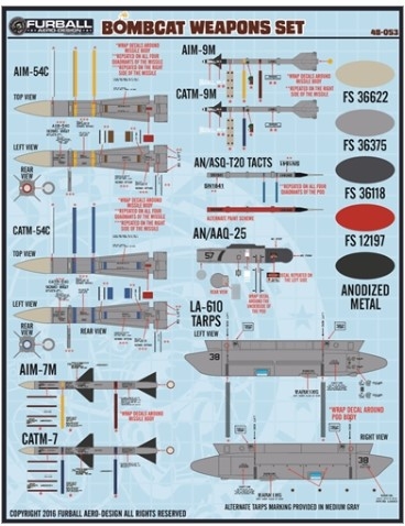 FUR48-053 1/48 F-14 Bombcat Weapons Set