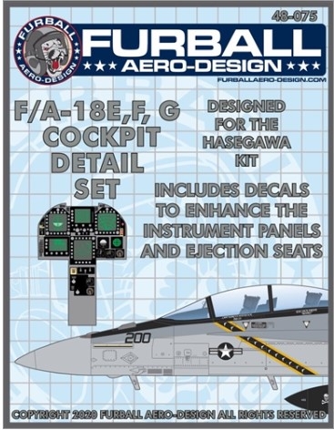FUR48-075 1/48 F/A-18E/F/G Cockpit Detail Set