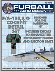 [사전 예약 ~9/23일] FUR48-075 1/48 F/A-18E/F/G Cockpit Detail Set