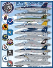 [사전 예약 ~9/23일] FUR48-081 1/48 Air Wing All-Stars Super Hornets PT IV