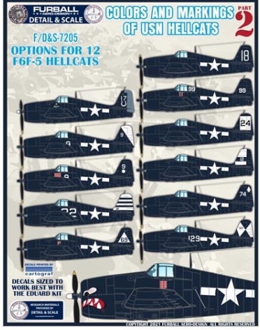 FURF/D&S-7205 1/72 Colors & Markings of F6F-5 HELLCATS PART2