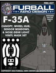 [사전 예약 ~9/23일] FURFMS-027 1/48 F-35A Vinyl Mask Set for the Tamiya Kit