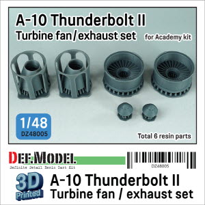 DZ48005 1/48 A-10 Thunderbolt II Turbine fan / Exhaust nozzle set for Academy 1/48 kit
