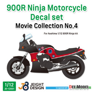 JD12001 1/12 900R Ninja 1/12 Decal set - Movie Collection No.4