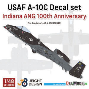 JD48006 1/48 USAF A-10C Decal set Indiana ANG 100th Anniversary