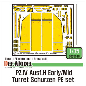 DE35018 1/35 PZ.IV Ausf.H Early/Mid Turret Schurzen PE set (for Academy 1/35)