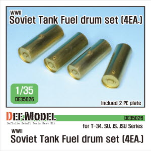 DE35026 1/35 WWII Soviet Tank series Fuel drum set (4EA) (for 1/35 kit)