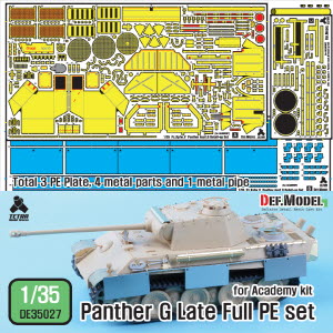 DE35027 1/35 Panther G PE detail up set (for 1/35 Academy kit)