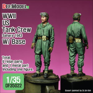 DF35022 1/35 WW2 US Tank crew sahara 1943 w/ base