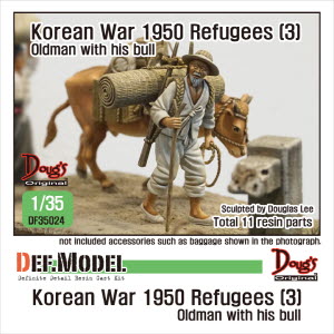 DF35024 1/35 Korean war Refuses (3)- Old man with bull