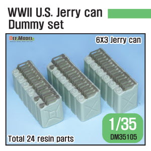 DM35105 1/35 WWII US Dummy Jerry can set for loading on trailer