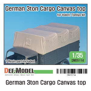 DM35114 1/35 German 3ton Cargo truck Canvas top (for Italeri, Tamiya 1/35)
