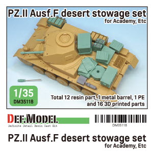 DM35118 1/35 WWII German Pz.II Ausf.F stowage set (for Academy, ETC kit)