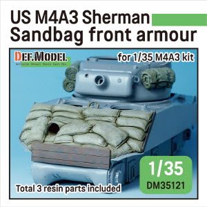 DM35121 1/35 WWII US M4A3 Sherman sandbag front armour (for 1/35 M4A3 kit)
