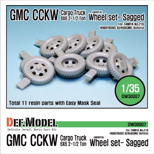 [사전 예약 ~10/4일] DW30007 1/35 WW2 US CCKW Truck Wheel set(for Tamiya, Hobbyboss 1/35)