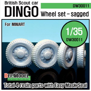 [사전 예약 ~10/4일] DW30011 1/35 WW2 UK Dingo Wheel set(for Miniart 1/35)