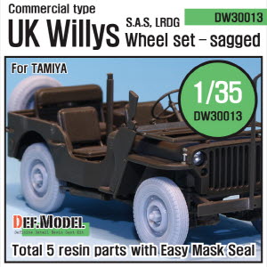 [사전 예약 ~10/4일] DW30013 1/35 WW2 UK Commando,SAS Jeep Wheel set(for Tamiya 1/35)