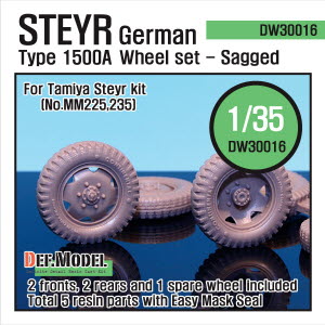 [사전 예약 ~10/4일] DW30016 1/35 WW2 German Steyr 1500A Wheel set(for Tamiya 1/35)