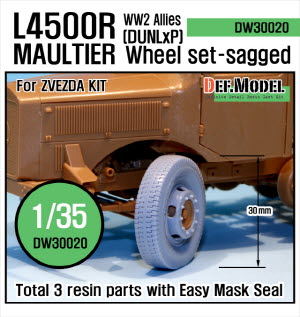 DW30020 1/35 WW2 Allies L4500 R Maultier Wheel-(DUNLxP) set (for Zvezda 1/35)