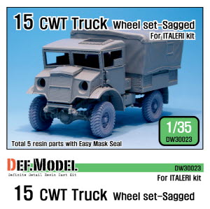DW30023 1/35 WW2 UK 15 CWT Sagged Wheel set (for Italeri 1/35)