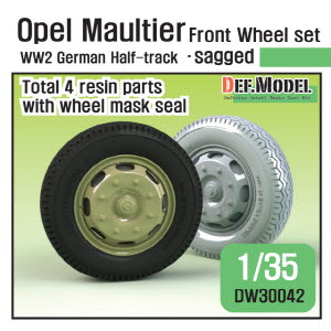 DW30042 1/35 WW2 Opel Maultier Sagged front wheel set (for Tamiya/Italeri/Dragon 1/35)