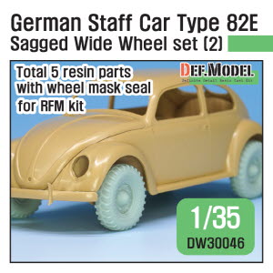 [사전 예약 ~10/4일] DW30046 1/35 WW2 German Staff Car Type 82E Wheel set 02-Wide(Semperit) ( for RFM 1/35)