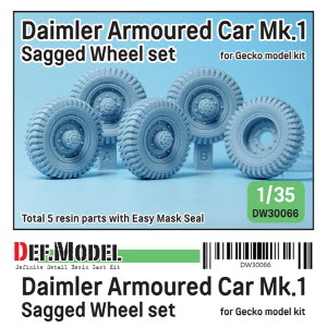 DW30066 1/35 WW2 British daimler armoured car wheel set (for Gecko model 1/35)