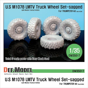 [사전 예약 ~10/4일] DW35017 1/35 M1078 LMTV Truck Sagged Wheel set (for Trumpeter 1/35)