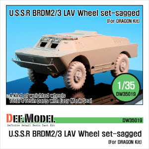 DW35019 1/35 BRDM-2/3 LAV Sagged Wheel set (for Dragon 1/35)