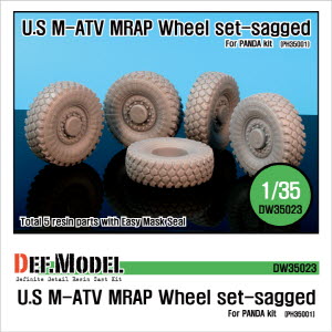 [사전 예약 ~10/4일] DW35023 1/35 U.S M-ATV Sagged wheel set (for Panda 1/35)
