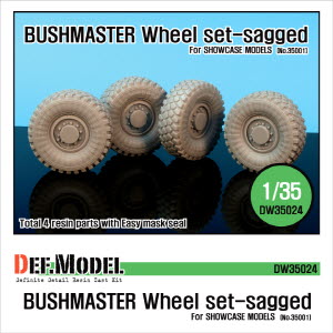 [사전 예약 ~10/4일] DW35024 1/35 IMV bushmaster Sagged wheel set (for Showcase 1/35)
