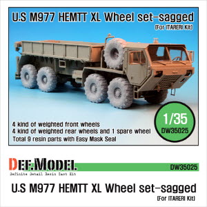 [사전 예약 ~10/4일] DW35025 1/35 US M977 HEMTT "XL" Sagged wheel set (for Italeri 1/35)