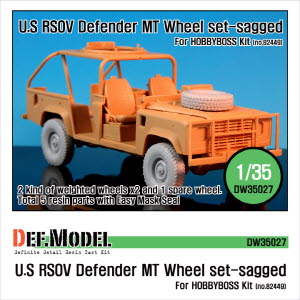 [사전 예약 ~10/4일] DW35027 1/35 U.S RSOV Defender "MT" Sagged wheel set (for Hobbyboss 1/35)