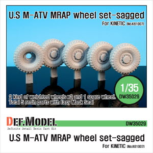 [사전 예약 ~10/4일] DW35029 1/35 U.S M-ATV Sagged wheel set (for KINETIC 1/35)