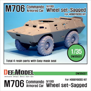 DW35037 1/35 M706(V100) Commando sagged wheel set (for Hobbyboss )